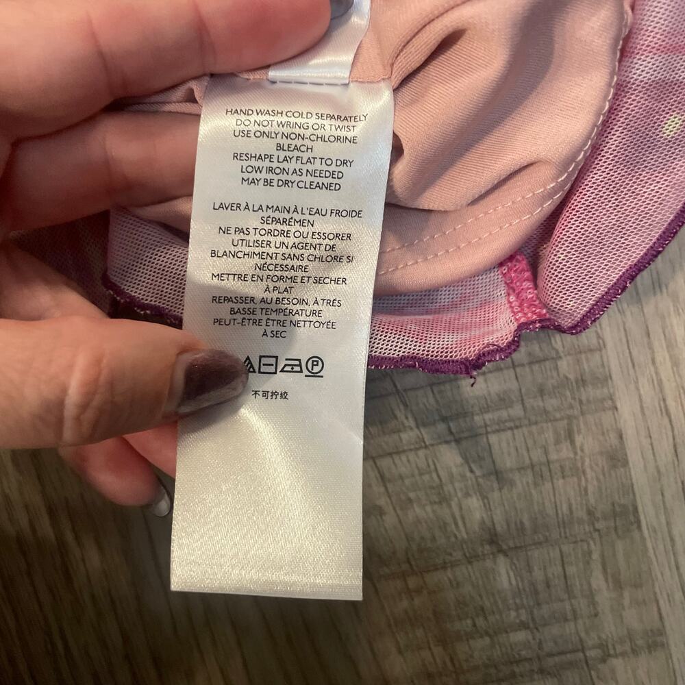 NWT Urban Outfitters Pink Marbled Mini Slip Dress Mesh Lightweight XL - Picture 14 of 16